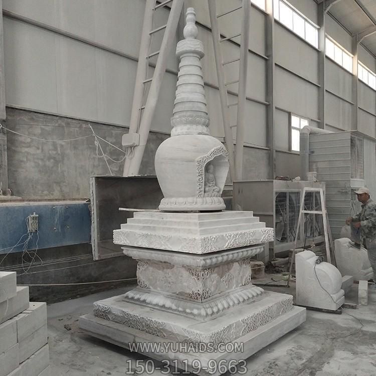 大理石石雕户外园林舍利塔雕塑