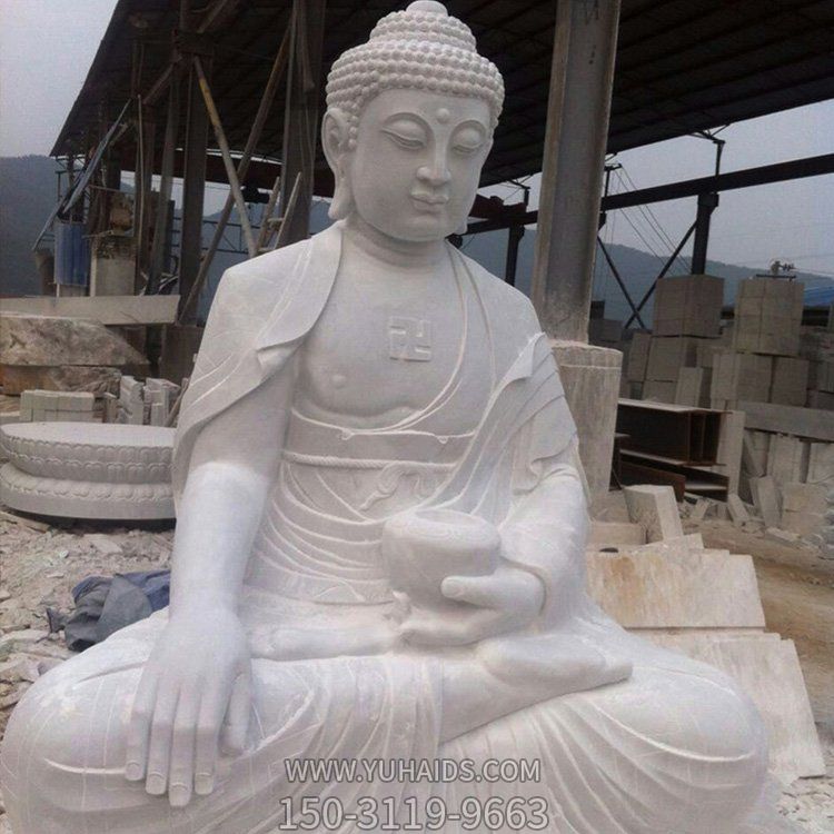 天然石材汉白玉浮雕释迦摩尼佛像寺院户外石雕雕塑