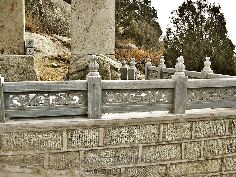 寺院景观青石浮雕栏板雕塑