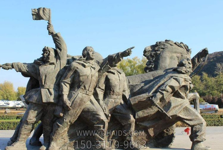 创意石雕人物群，大型景观广场摆件雕塑