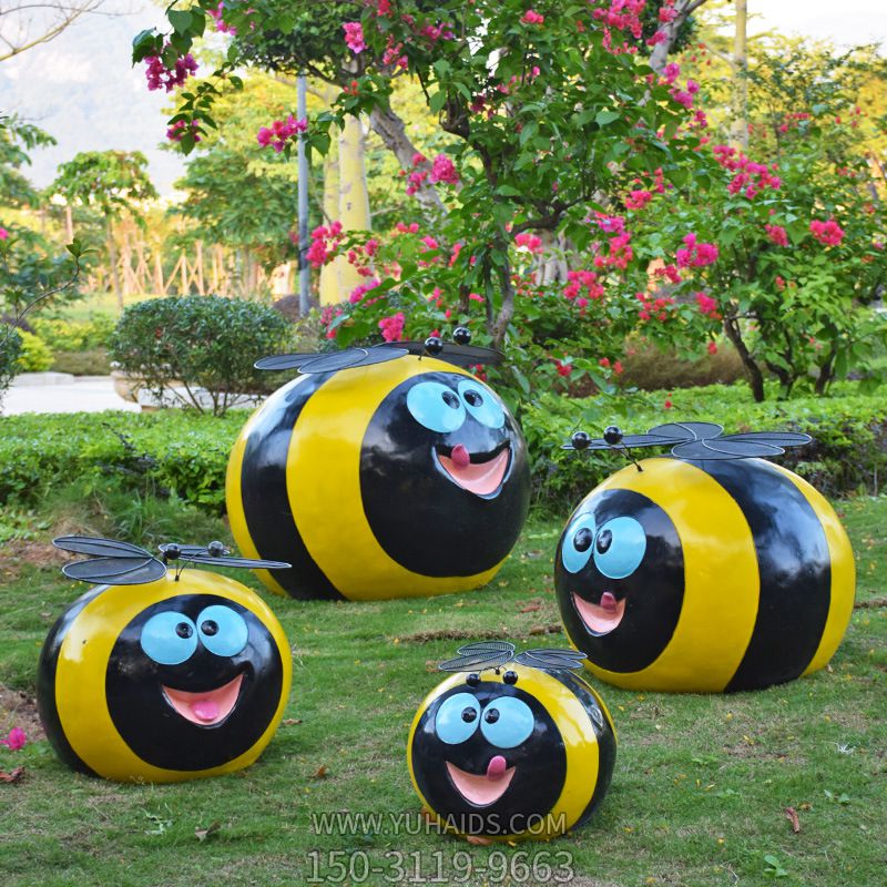 园林观光景区四只蜜蜂玻璃钢雕塑
