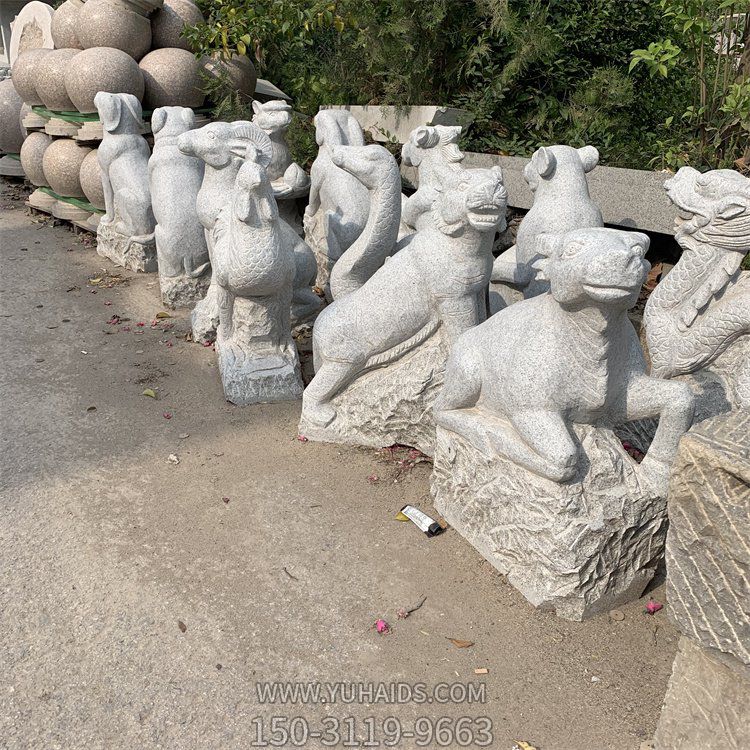 十二生肖石雕摆件雕塑