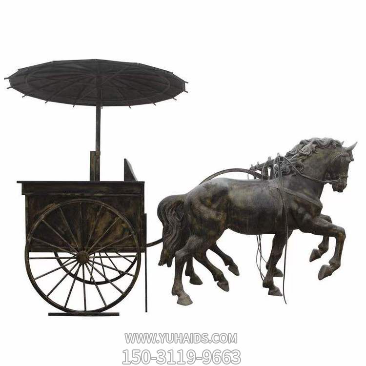 大型户外广场大型马车雕塑