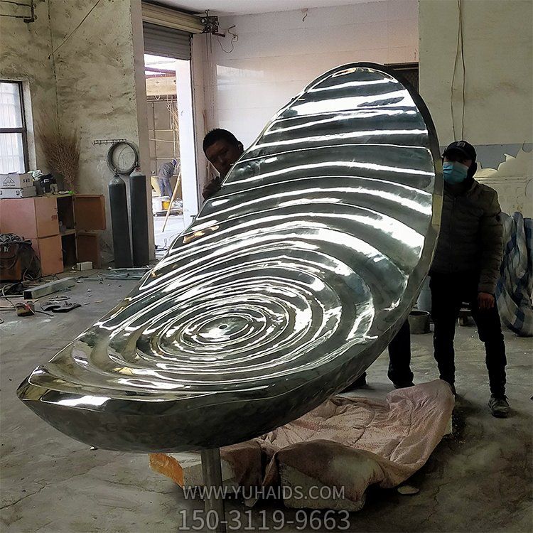 镜面户外园林景观水波纹创意摆件雕塑