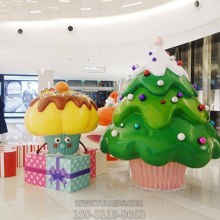 商场美陈摆件玻璃钢彩绘景观雕塑