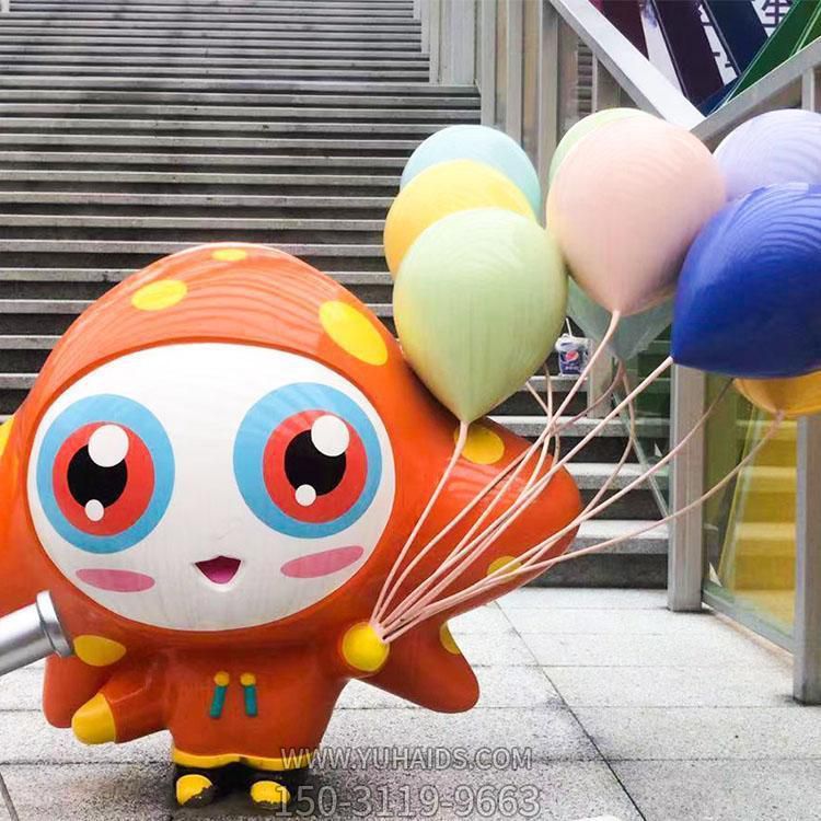 商场户外玻璃钢卡通公仔美陈摆件雕塑