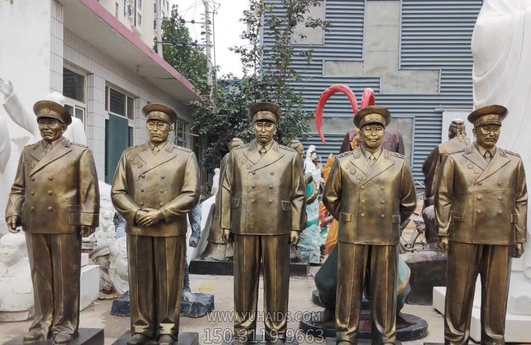雕塑雕塑 公园铜雕开国伟人十大元帅<a href=