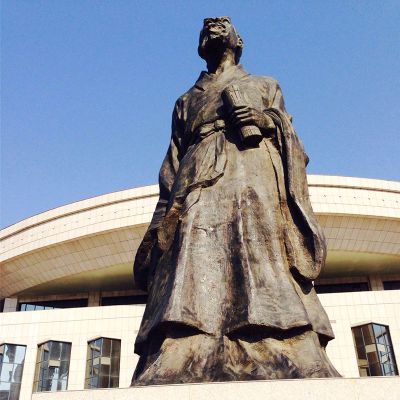城市广场中国历史人物著名哲学家铸铜鎏金庄子铜像
