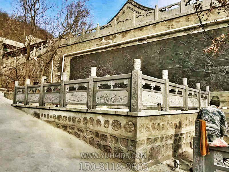 景区寺院仿古雕刻防护栏杆雕塑