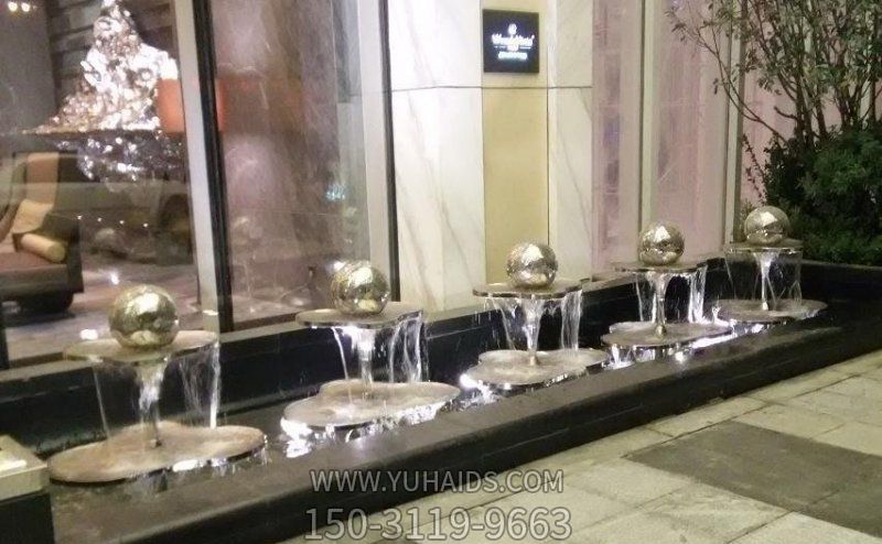 不锈钢小喷泉雕塑 (2)