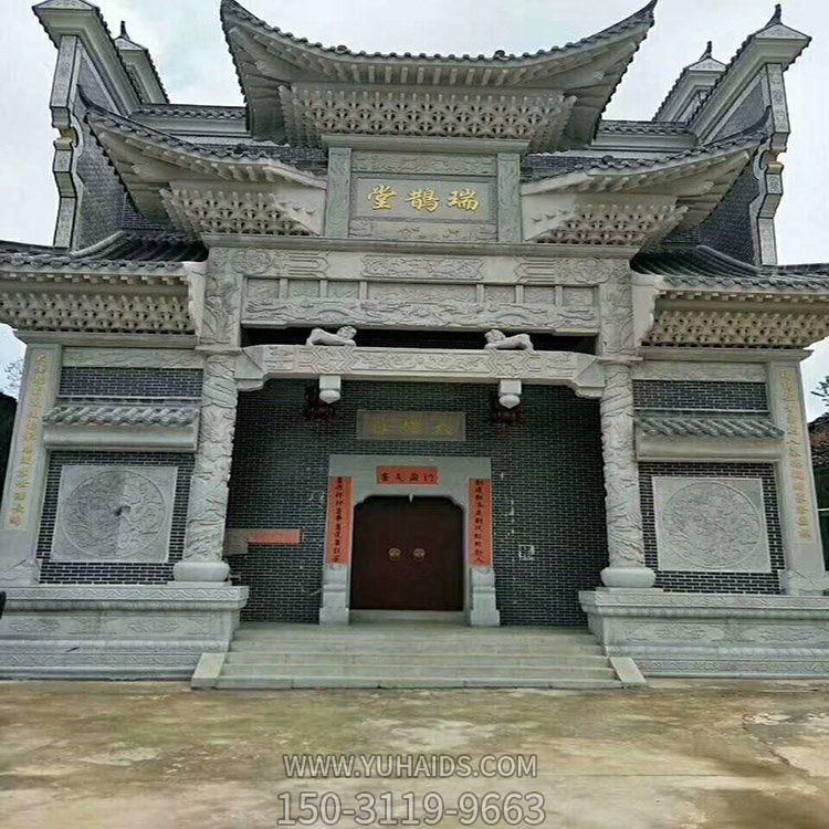 大理石石雕户外园林景观中式牌坊雕塑