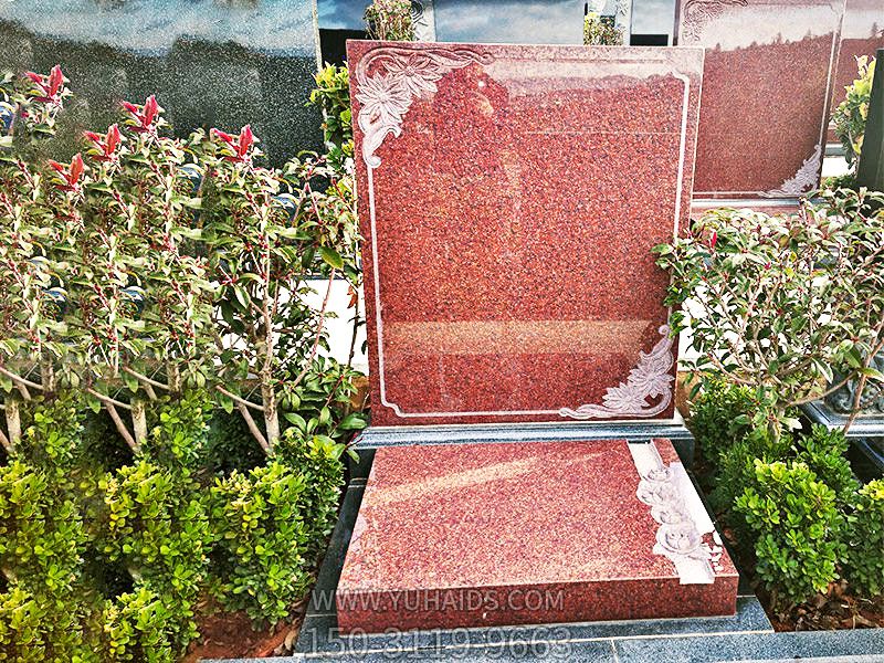 石岛红简约墓碑石雕雕塑