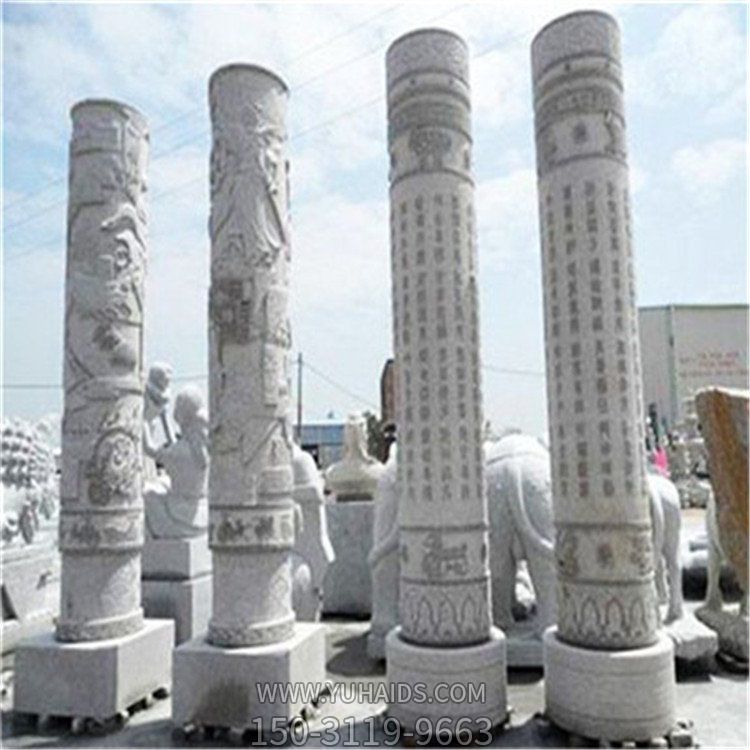 大理石花岗岩浮雕文化石柱子景区广场 装饰摆件雕塑