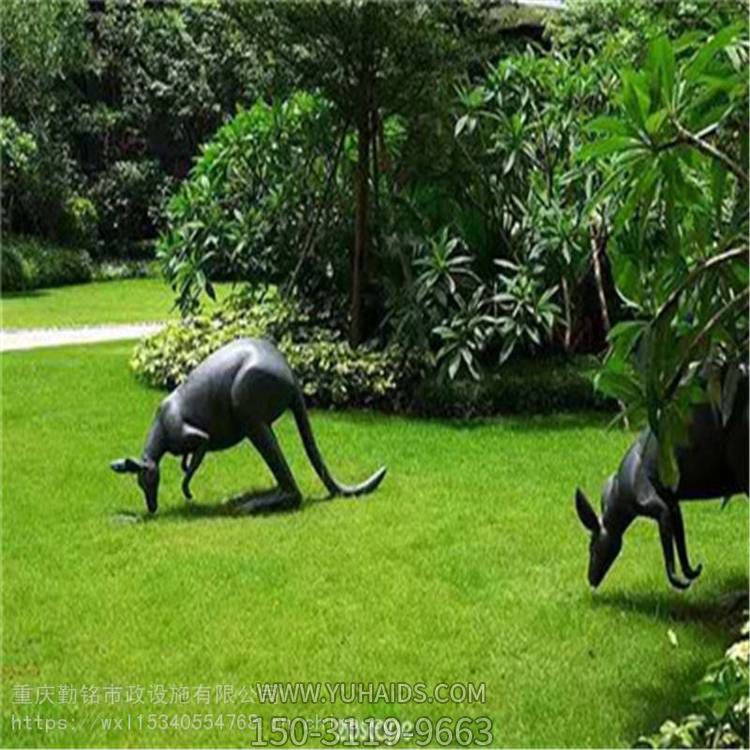 仿真袋鼠摆件树脂工艺品户外公园林景区草坪景观装饰雕塑