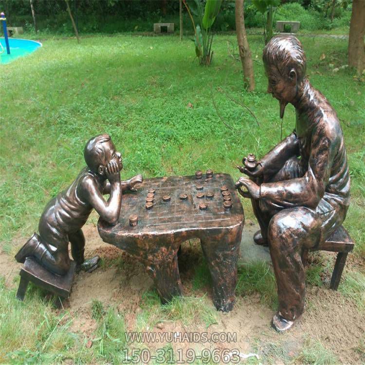 仿铜人物玻璃钢公园景区情景小品摆件雕塑