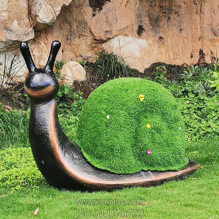 玻璃钢绿植蜗牛动物摆件雕塑