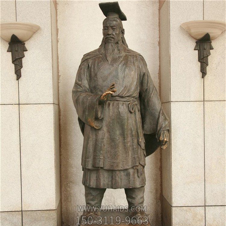 广场街道铸铜园林广场古代人物景观雕塑