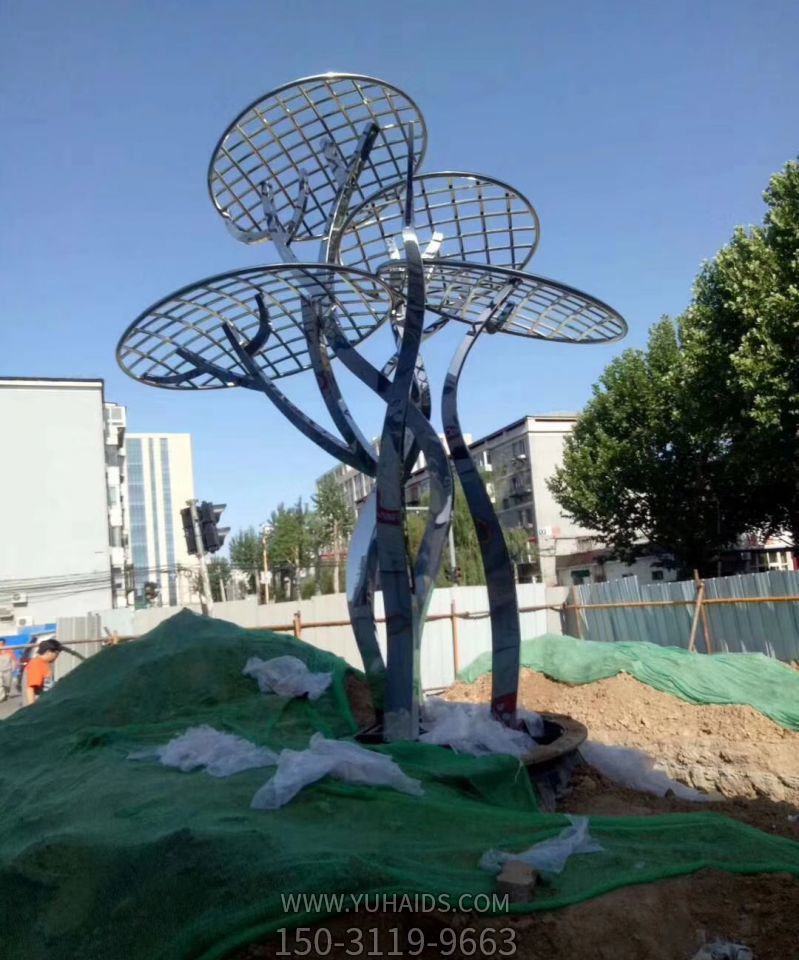 庭园广场不锈钢镂空树景观摆件雕塑