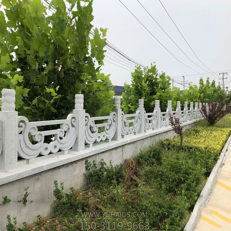 花园围墙大理石雕刻花纹栏杆雕塑