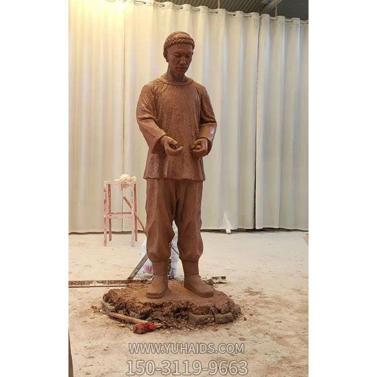 泥塑户外园林景观人物雕塑