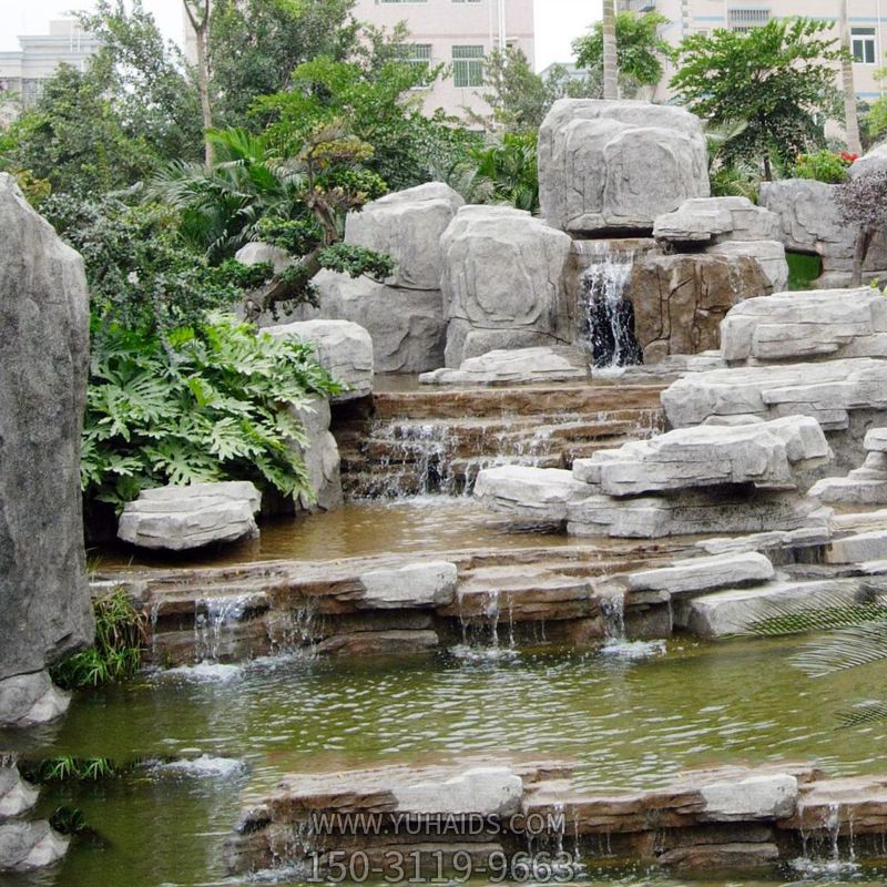 小区园林石头假山流水雕塑