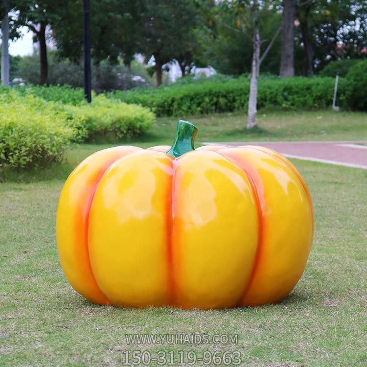 玻璃钢仿真植物景观南瓜雕塑摆件