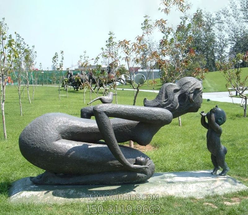景区大型铜雕公园装饰摆件母子雕塑