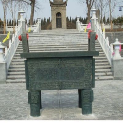 祈福户外大型方形四方鼎雕塑