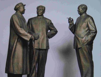 景区毛主席周恩来朱德伟人铜雕 毛泽东雕塑