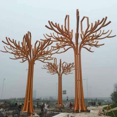 大型户外园林景观抽象创意植物树雕塑