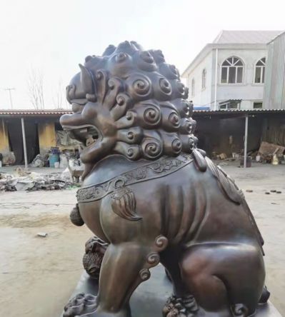铜雕广场大型狮子雕塑