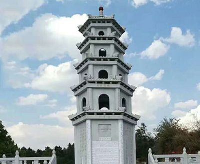 大理石多层宝塔寺院景观石雕