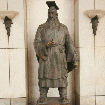 广场街道铸铜园林广场古代人物景观