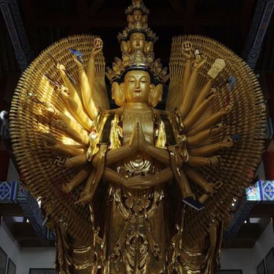 宗教寺庙大型铜雕千手观音雕塑
