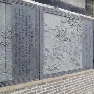 中式浮雕建筑墙雕花鸟壁画砖雕景区户外围墙壁画