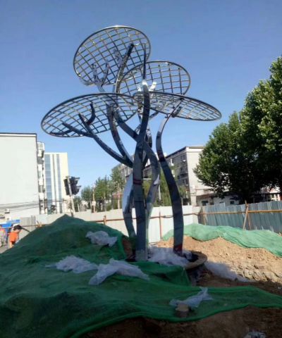 庭园广场不锈钢镂空树景观摆件雕塑
