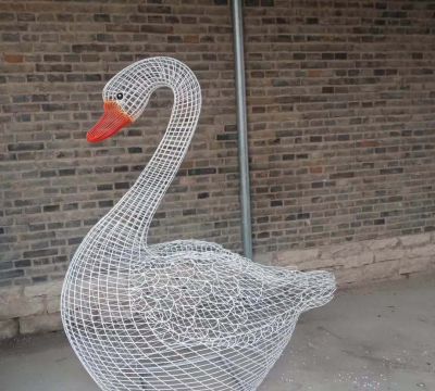 不锈钢镂空创意个性白天鹅雕塑