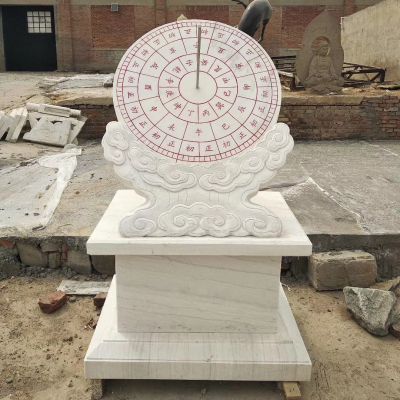 汉白玉校园石雕创意日晷雕塑