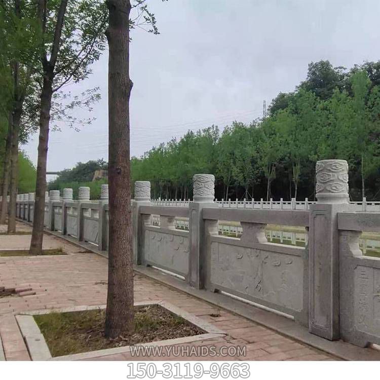 园林河道装饰大理石浮雕防护栏板雕塑