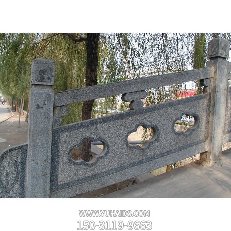 花岗岩雕刻仿古建镂空栏杆公园石桥防护栏杆雕塑