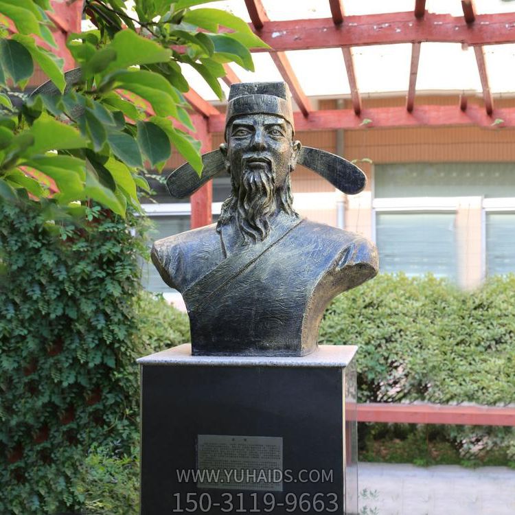 景区园林历史名人中国古代科学全才沈括铜雕头像雕塑