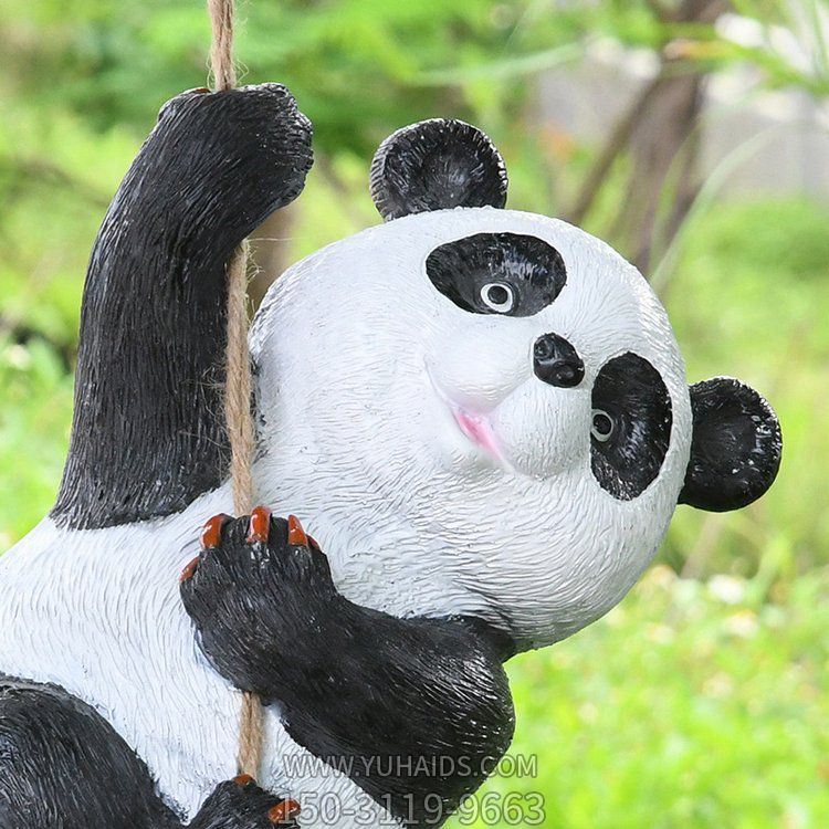 户外公园玻璃钢卡通熊猫雕塑