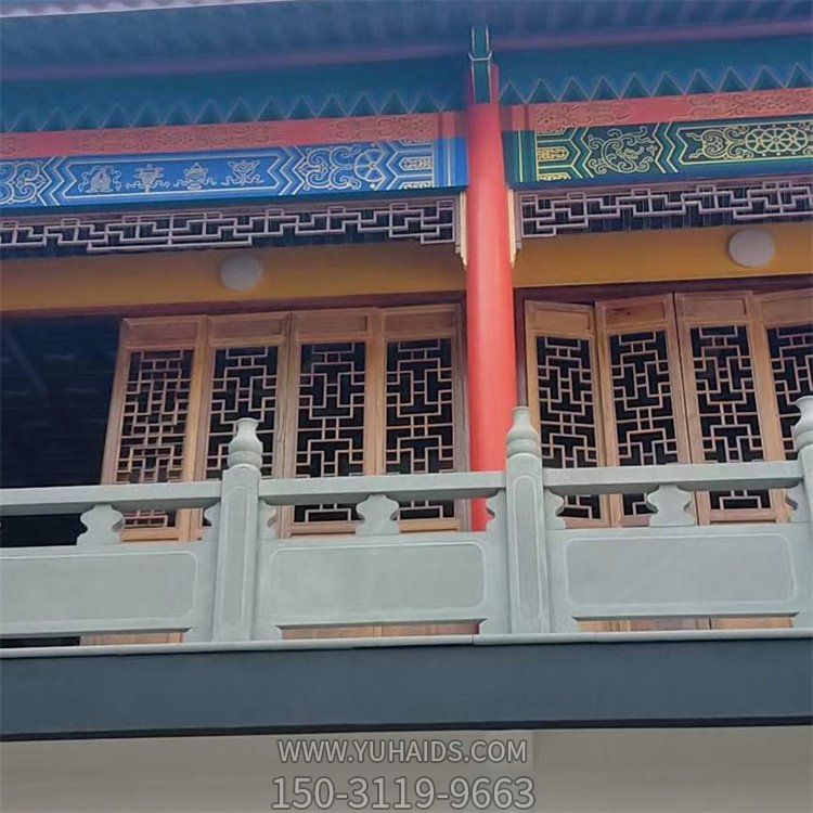 青石雕刻栏板 寺院建筑阳台防护栏杆雕塑