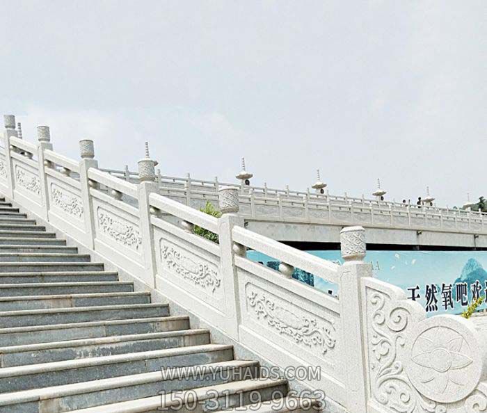 城市天桥大理石扶手镂空栏杆雕塑