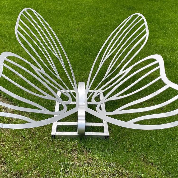 抽象蝴蝶不锈钢动物摆件雕塑