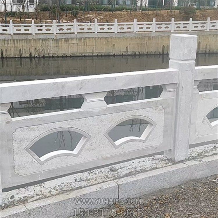 户外河道大理石石雕围栏雕塑