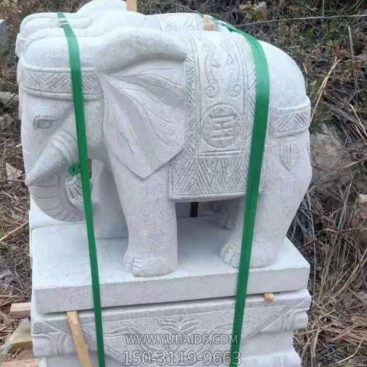 庭院景观大理石石雕大象雕塑