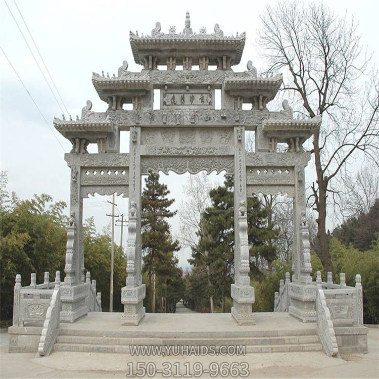 公园大理石石雕景观牌坊雕塑