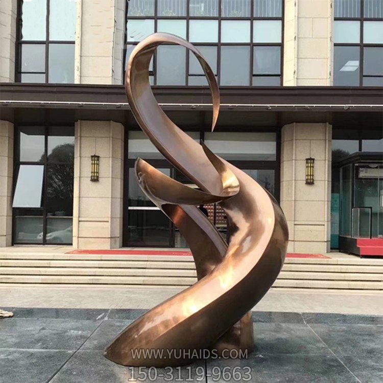 不锈钢烤漆抽象景观造型园林雕塑