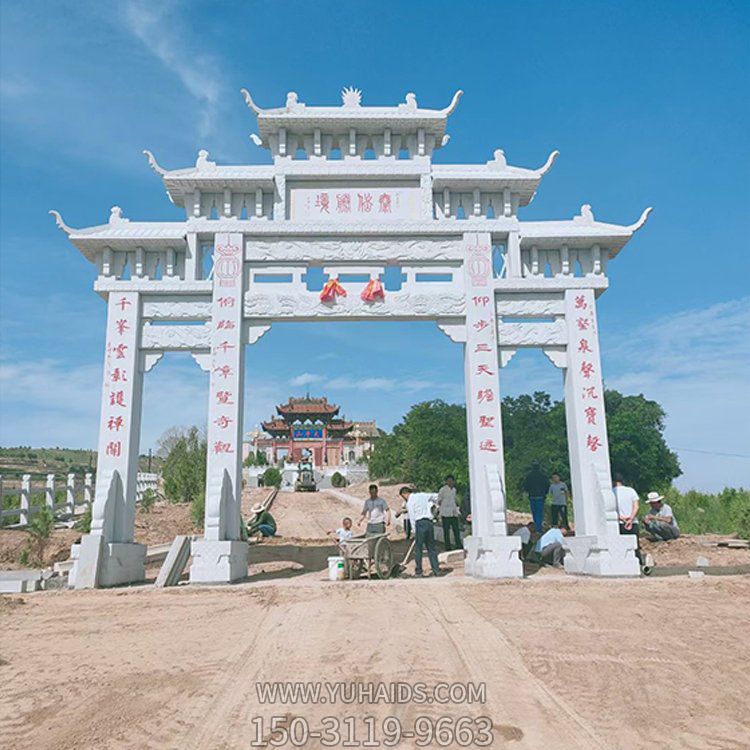城镇大理石石雕户外大型牌坊雕塑